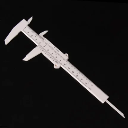 플라스틱 미니 버니어 캘리퍼 150mm (흰색) / 휴대용 측정자 수학 공구