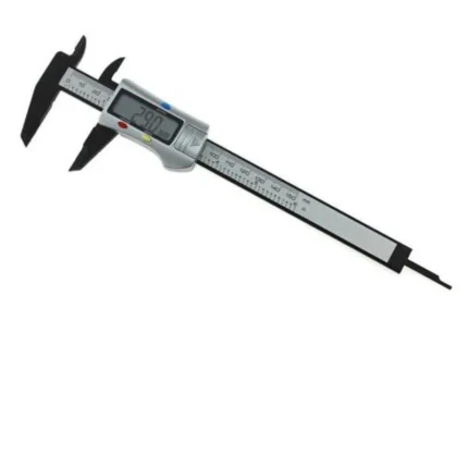 디지털 버니어 캘리퍼 150mm (회색) / LCD 전자 측정자 탄소 섬유