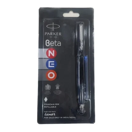 Parker 베타 NEO 일반닙 만년필(검은색) / 정품 학생용 파카_블루 잉크