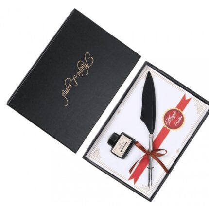 엔틱 깃털 일반닙 만년필(검은색) / 클래식 추억 잉크펜 선물