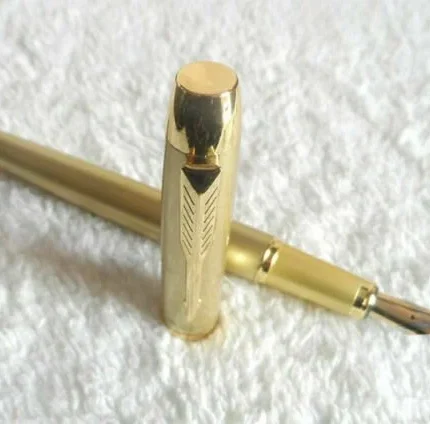 8007 골드 0.5mm 미디엄 일반닙 만년필 / 금색 선물용 필기구