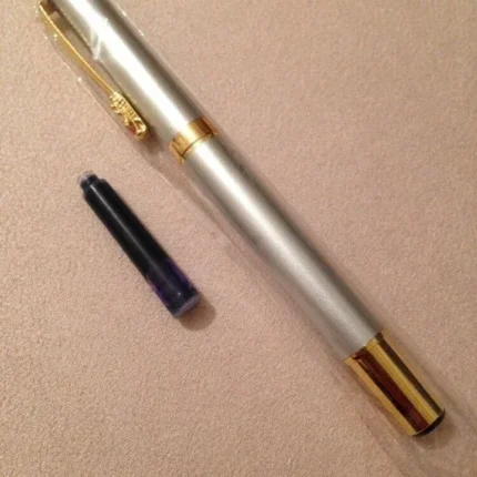 18K GP 7026 용 일반닙 만년필(은색) / 고급 선물 클래식 디자인